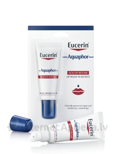 EUCERIN AQUAPHOR SOS LIP REPAIR бальзам для губ, 10 мл | internetaptieka.lv