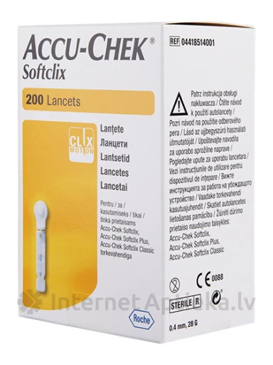 Accu-Chek Softclix Lancetes, 200 gb. | internetaptieka.lv