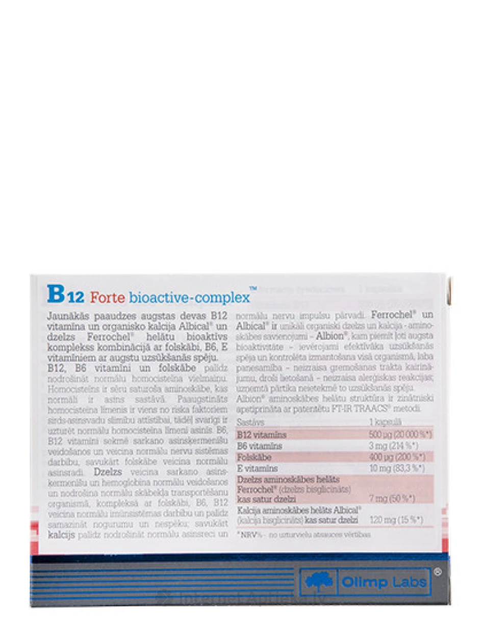 Olimp Labs B12 forte Bio-complex, 30 kapsulas | internetaptieka.lv