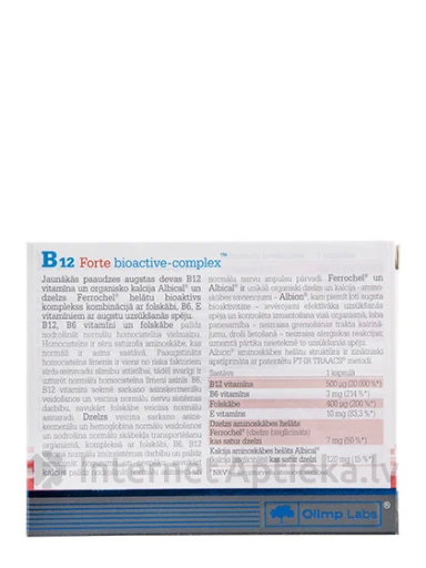 Olimp Labs B12 forte Bio-complex, 30 капсул | internetaptieka.lv