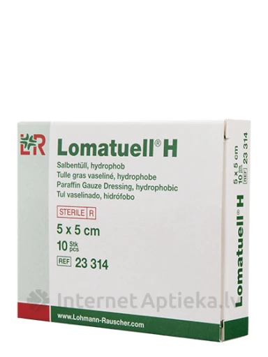 Lomatuell H sterilas marles kompreses 5 x 5 cm, 10 gb. | internetaptieka.lv