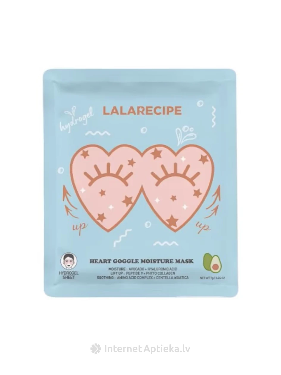 Lalarecipe Heart Goggle mitrinoša acu maska, 1 gab | internetaptieka.lv