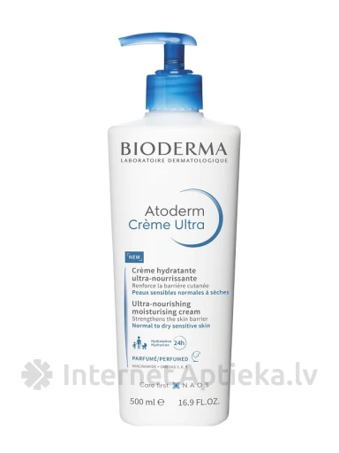 Bioderma Atoderm Ultra õrnalt lõhnastatud toitev ja niisutav kreem, 500 ml | internetaptieka.lv