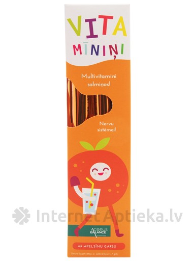 ACORUS BALANCE, Витамины в соломинках с апельсиновым вкусом, 7 шт.