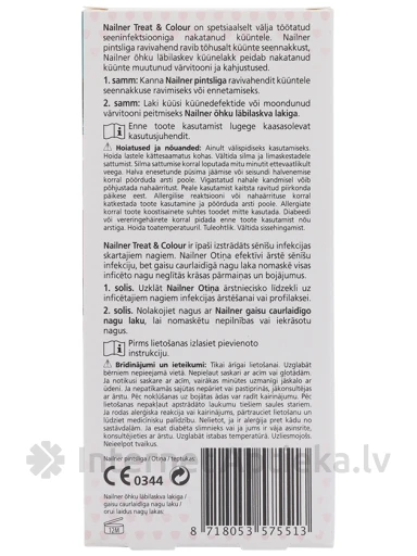 Nailner Treat&Colour противогрибковый лак для ногтей, 2 x 5 мл | internetaptieka.lv
