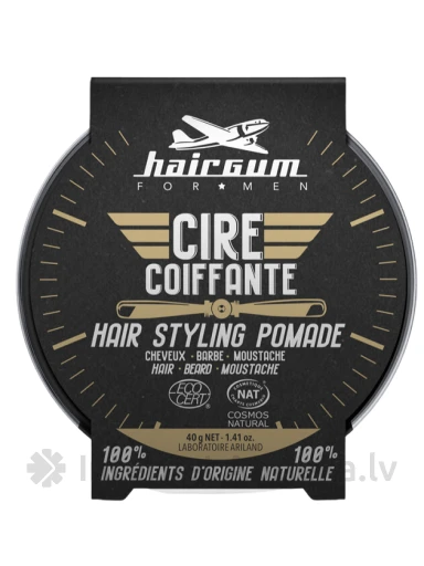 HAIRGUM Помада для укладки волос, бороды и усов, 40 г | internetaptieka.lv
