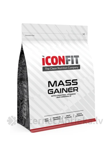 ICONFIT Mass Gainer (Carb 5:1 Protein) Со вкусом клубники, 1.5 кг | internetaptieka.lv