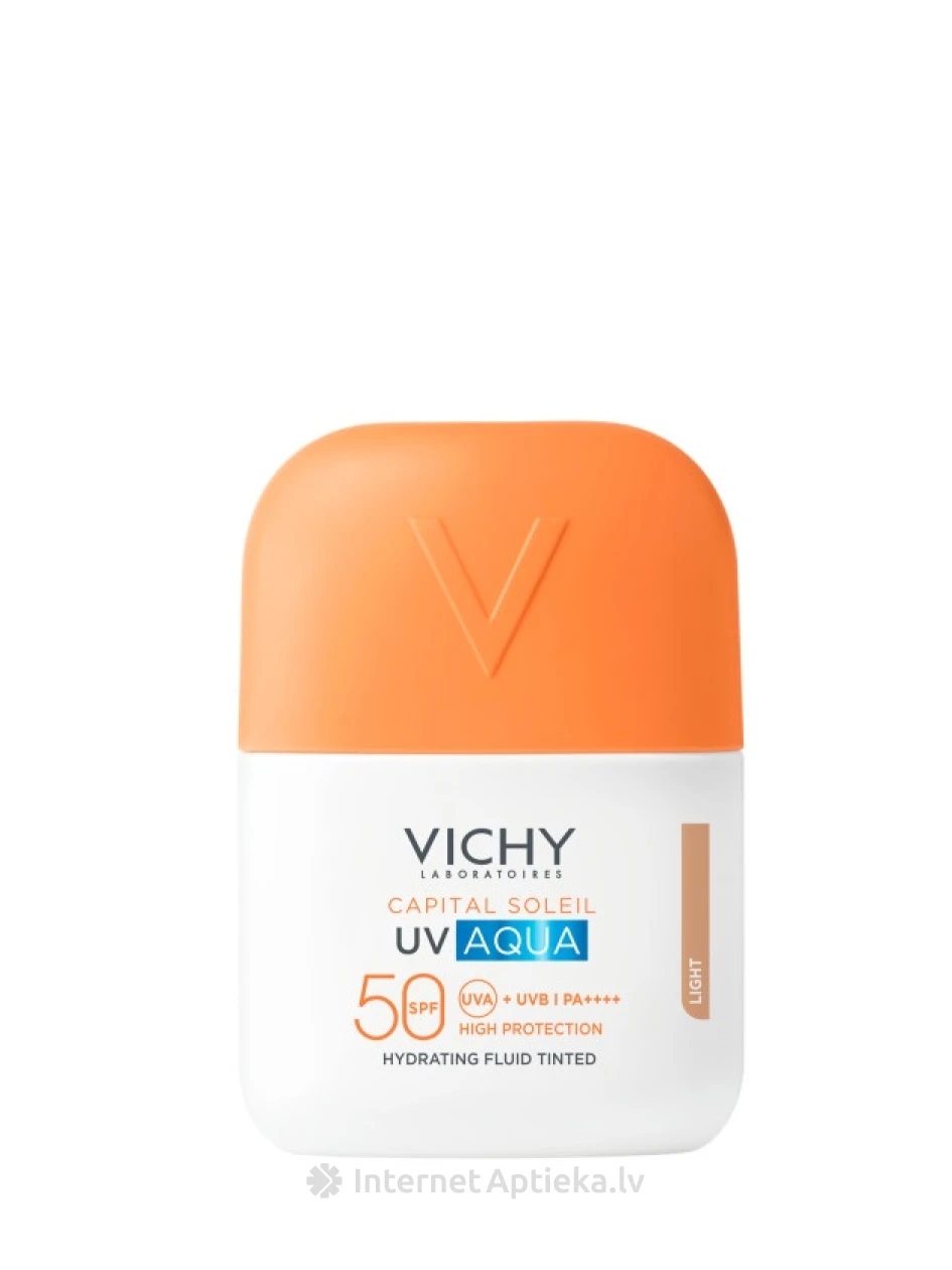 VICHY CAPITAL SOLEIL UV-AQUA SPF50 Fluīds ar toni, 50 ml | internetaptieka.lv