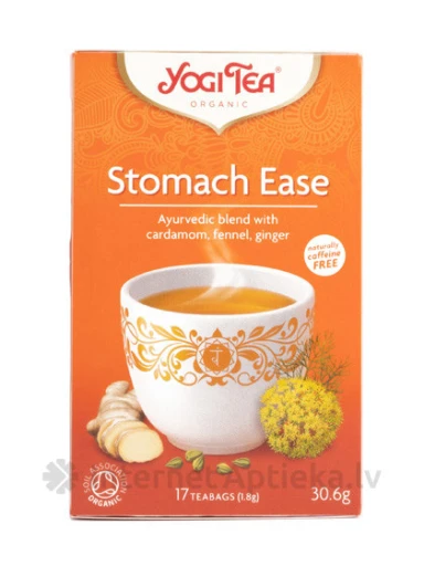 Чай Yogi stomach ease 30.6 г, для желудка, 17 пакетиков | internetaptieka.lv
