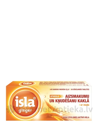 ISLA Ginger, 30 sūkājamās tabletes | internetaptieka.lv