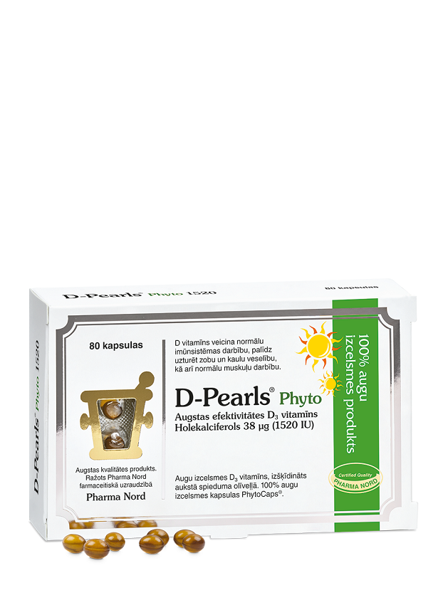 D-Pearls® Phyto 38 mcg kapsulas, 80