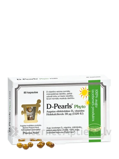D-Pearls® Phyto 38 mcg kapslid, 80 tk. | internetaptieka.lv