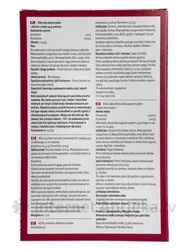 Kiltix kakla siksna pret blusām, ērcēm lieliem suņiem, 70 cm, 1 gb. | internetaptieka.lv