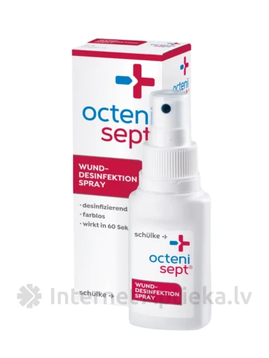 Schülke Octenisept 1mg/20mg/ml paikne lahus haavade ja limaskestade desinfitseerimiseks, 50 ml | internetaptieka.lv