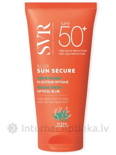 SUN SECURE BLUR sejas saules aizsargkrēms un SPF 50 ar persiku toni, 50 ml | internetaptieka.lv