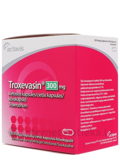 Troxevasin 300 mg, 100 kapsulas | internetaptieka.lv