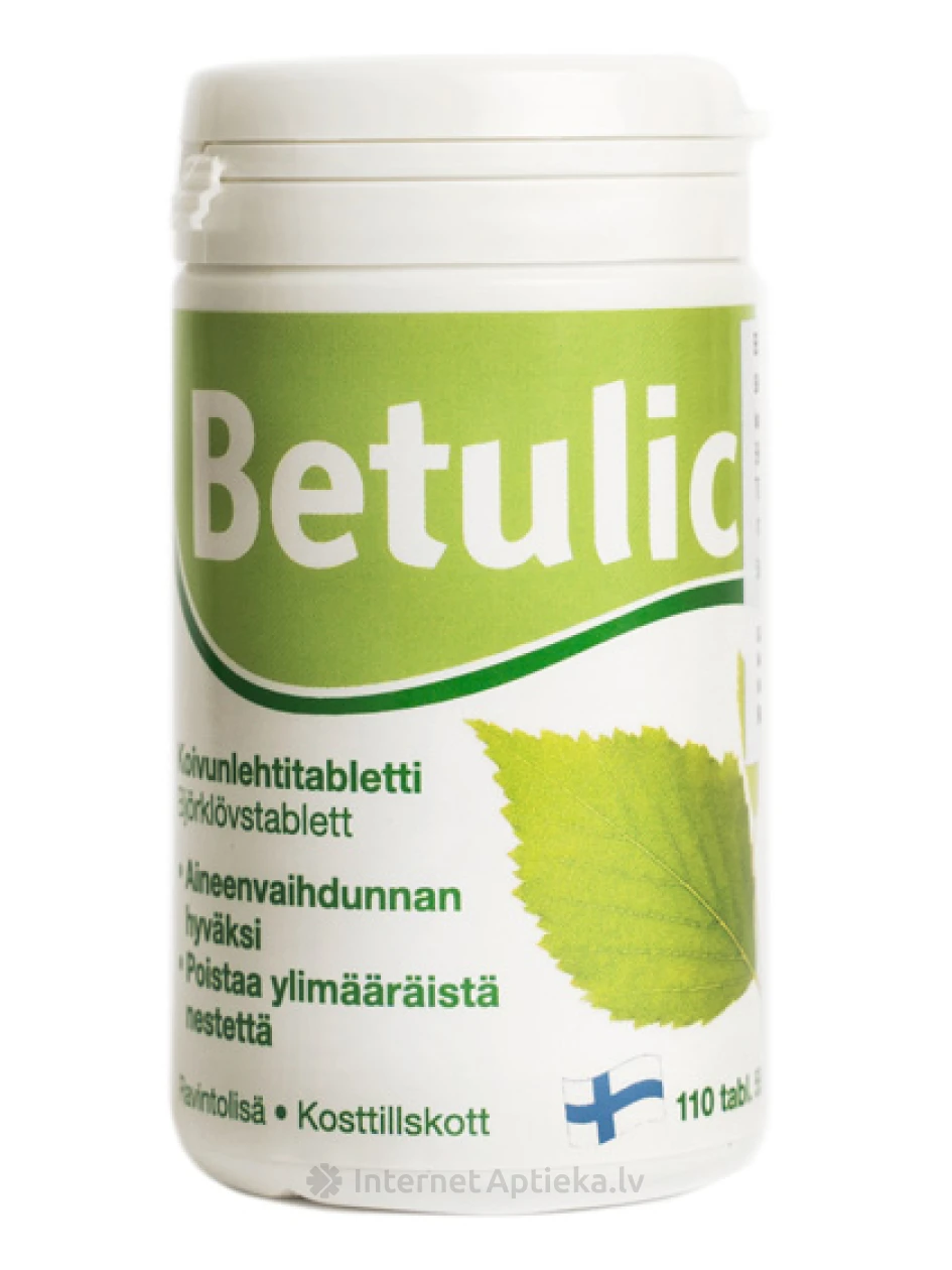 Betulic kaselehe ekstrakti tabletid, 100 tabletti | internetaptieka.lv