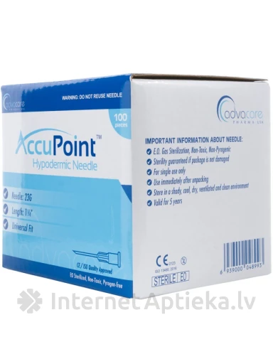 AccuPoint Adata injekciju, 100 gb. | internetaptieka.lv