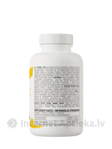 OstroVit Vitamin C 500 mg tabletes, 90 gb. | internetaptieka.lv
