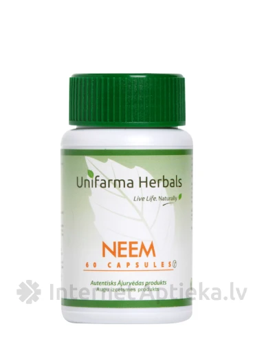 Unifarma Herbals Neem veg капсулы, 60 шт. | internetaptieka.lv
