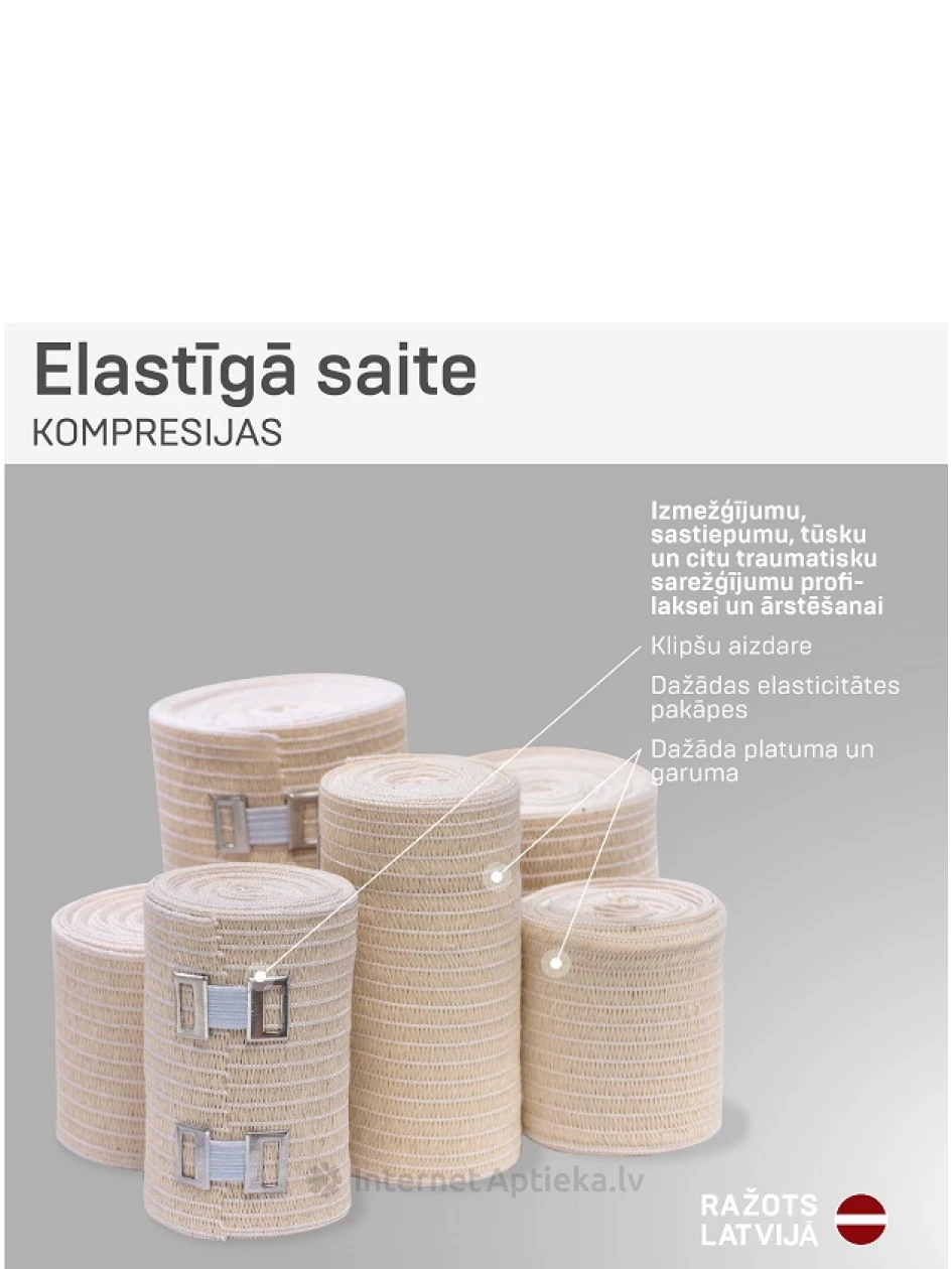 TONUS ELAST Elastne side meditsiiniline 3.0 m x 80 mm | internetaptieka.lv