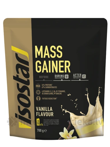 Isostar Pulveris Mass Gainer Vanilla, 700 g | internetaptieka.lv