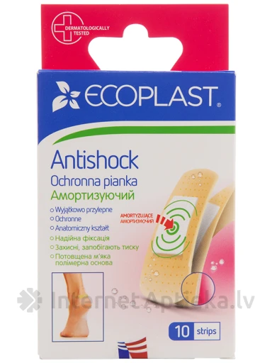 ECOPLAST põrutusvastased plaastrid, 10 tk. | internetaptieka.lv