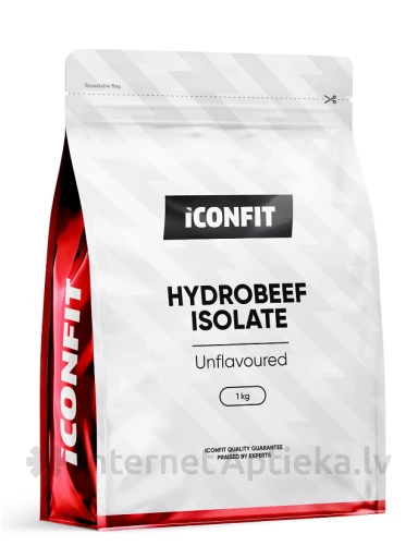 ICONFIT HydroBEEF Isolate - Unflavoured 97% valk ilma maitseta, 1 kg | internetaptieka.lv