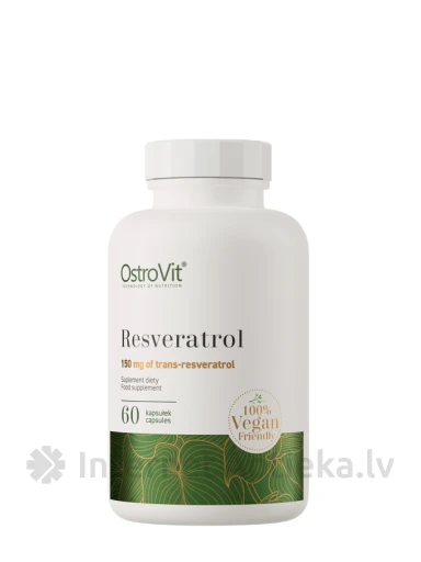 OstroVit Resveratrol VEGE kapsulas, 60 gb. | internetaptieka.lv