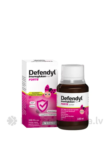 Defendyl-Imunoglukan P4H Forte junior для иммунитета, 100 мл | internetaptieka.lv