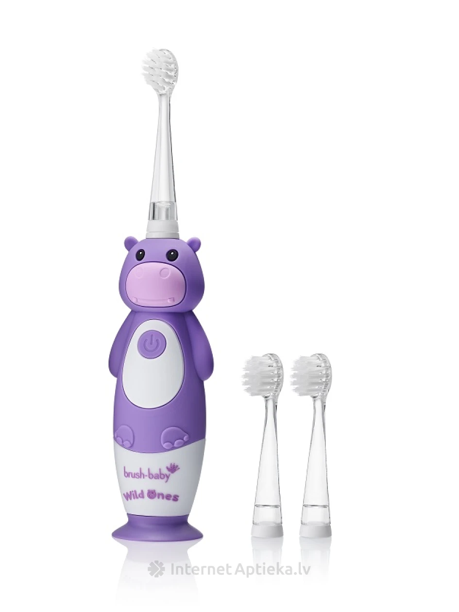 Brush-Baby WildOne eletriskā zobu birste begemots 0-10 gadiem, 1 gb. | internetaptieka.lv