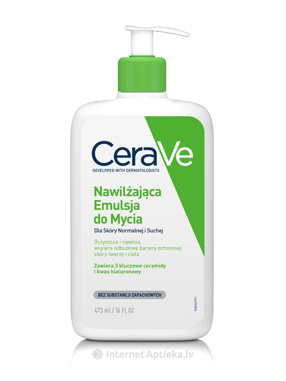 CeraVe Mitrinoša emulsija ar keramīdiem ķermeņa ādas mazgāšanai, 473 ml | internetaptieka.lv