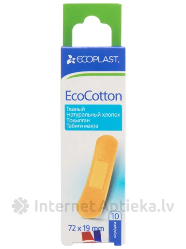 ECOPLAST kangasplaastrid, 72x19mm, 10 tk. | internetaptieka.lv