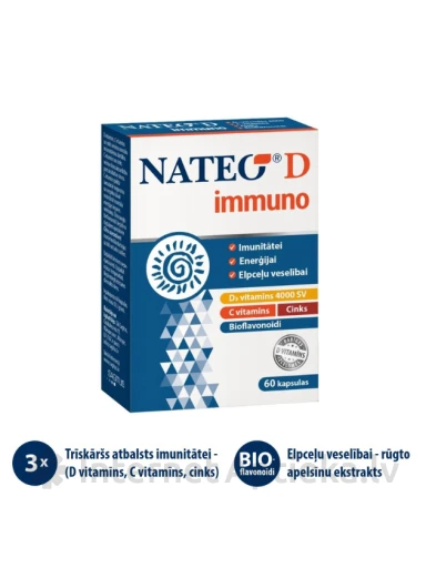 Nateo D Immuno, 60 kapslit | internetaptieka.lv