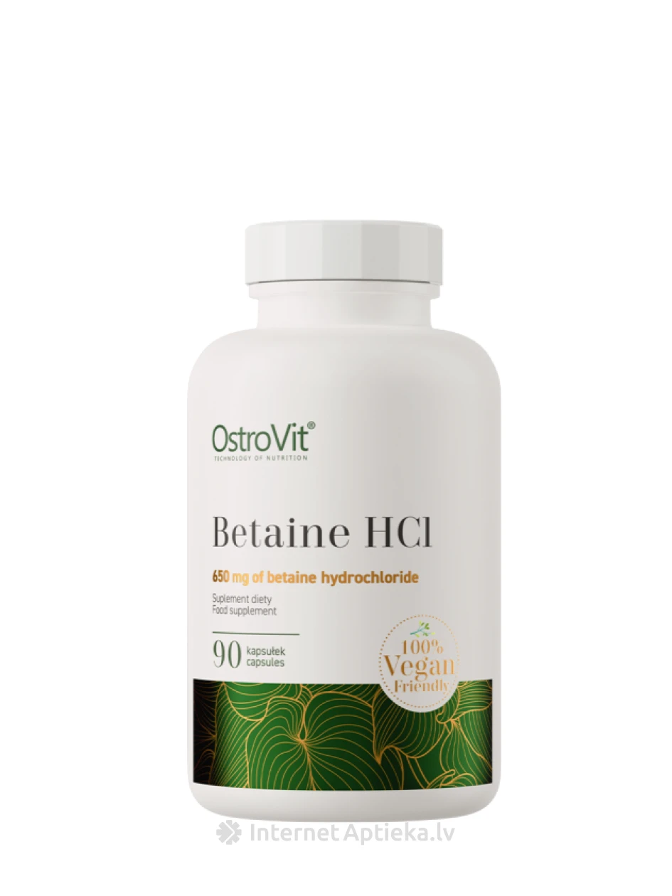 OstroVit Betaine HCl VEGE kapsulas, 90 gb. | internetaptieka.lv