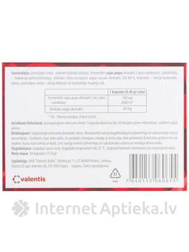 NatAspin H, 30 kapsulas | internetaptieka.lv