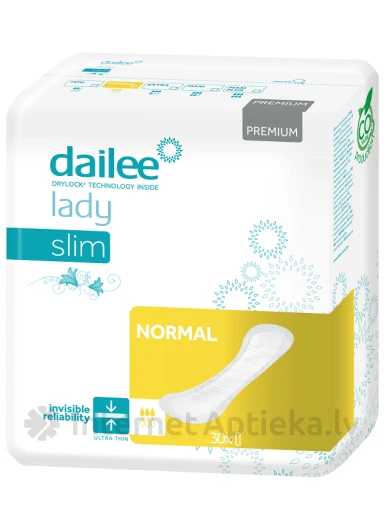 Dailee Lady Premium Slim Normal ieliktņi, 30 gb. | internetaptieka.lv