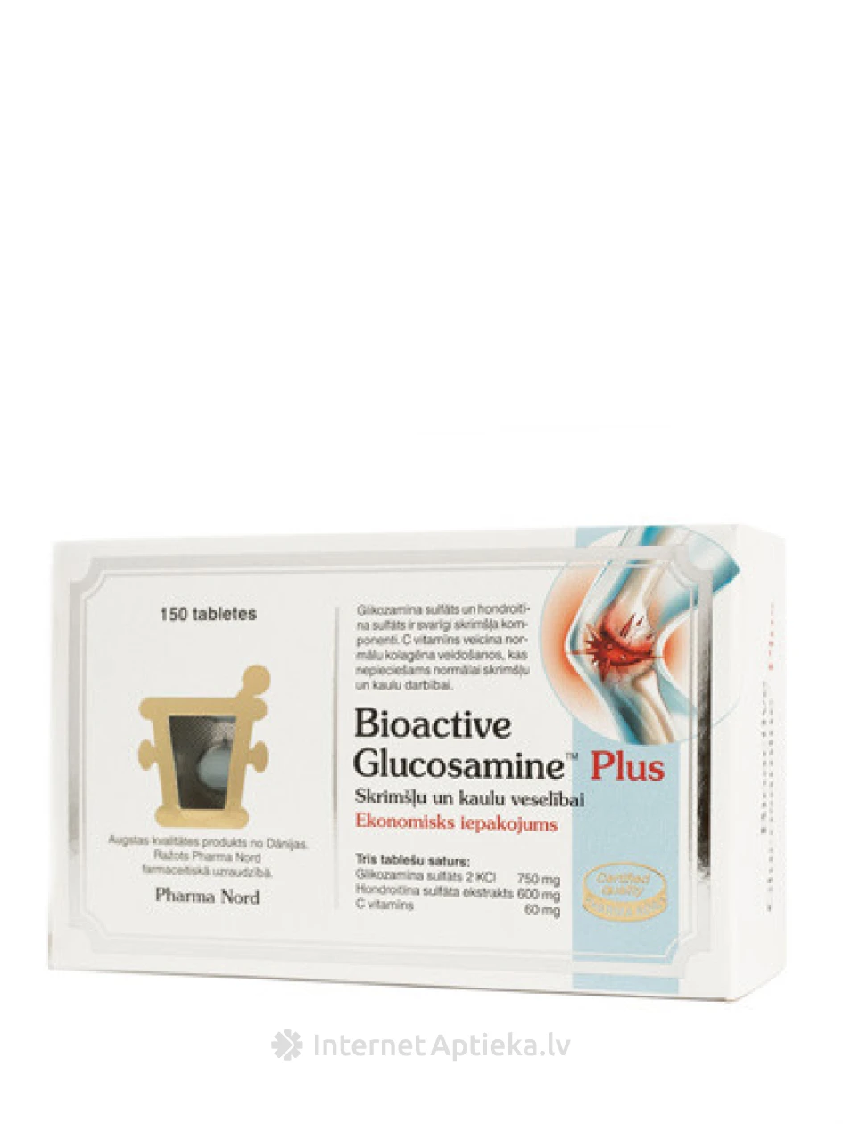 Bioactive glükoosamiin pluss, 150 tabletti | internetaptieka.lv