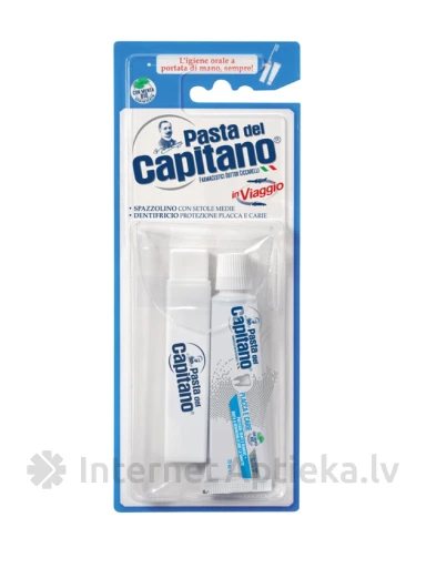 Pasta del Capitano Ceļojumu kompl. (zobu birste + zobu pasta), 25 ml | internetaptieka.lv