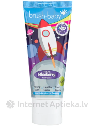 Brush-baby WildOne Rocket melleņu zobu pasta bērniem, 50 ml | internetaptieka.lv