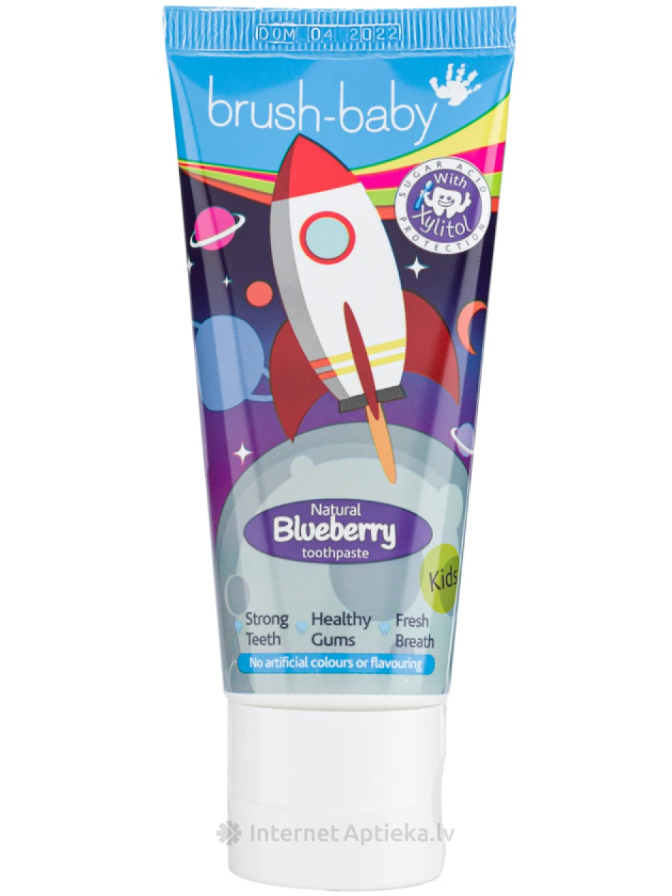 Brush-baby WildOne Rocket melleņu zobu pasta bērniem, 50 ml | internetaptieka.lv