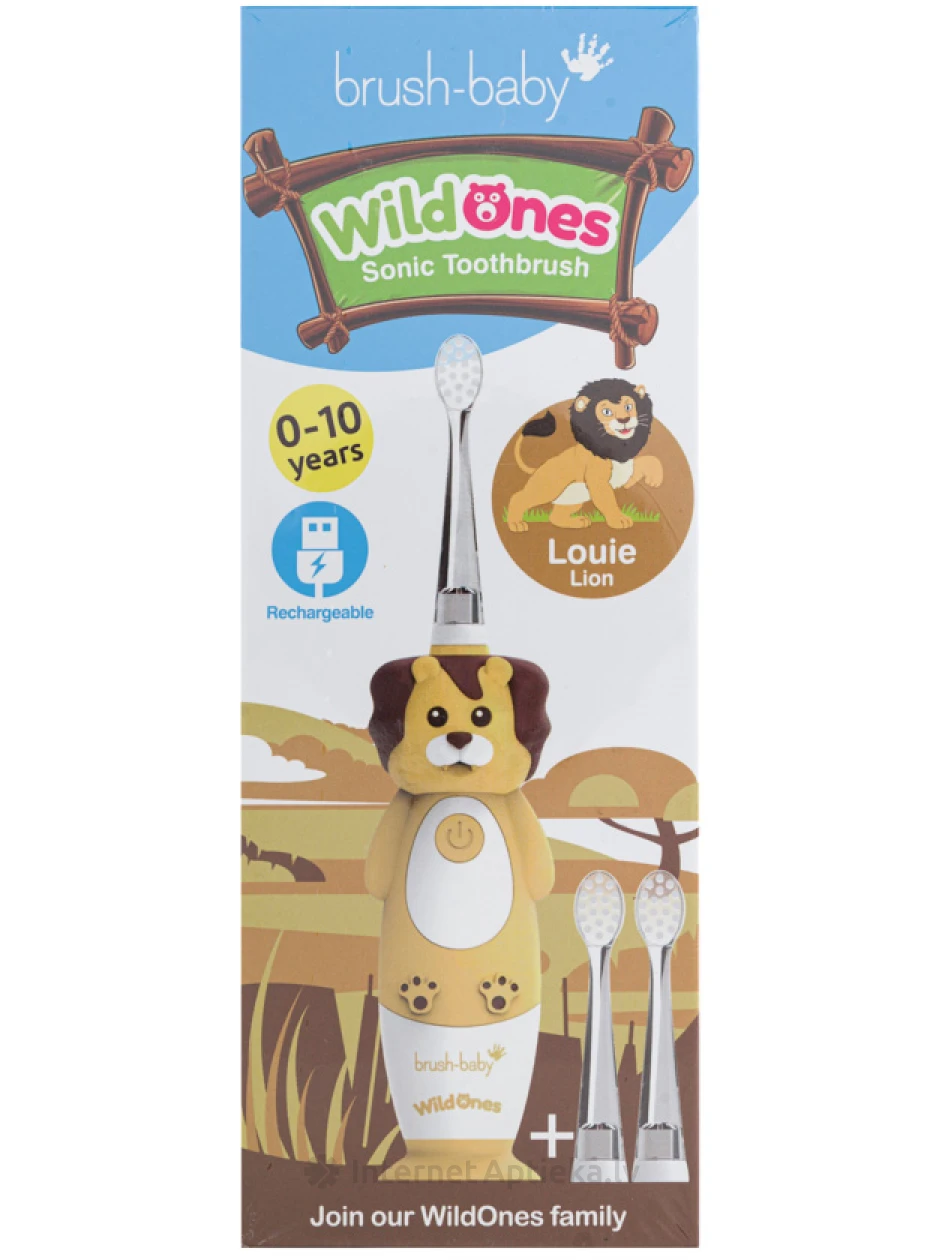 Brush-baby WildOne Lion laetav sonic hambahari 0-10 aastat, 1 tk. | internetaptieka.lv