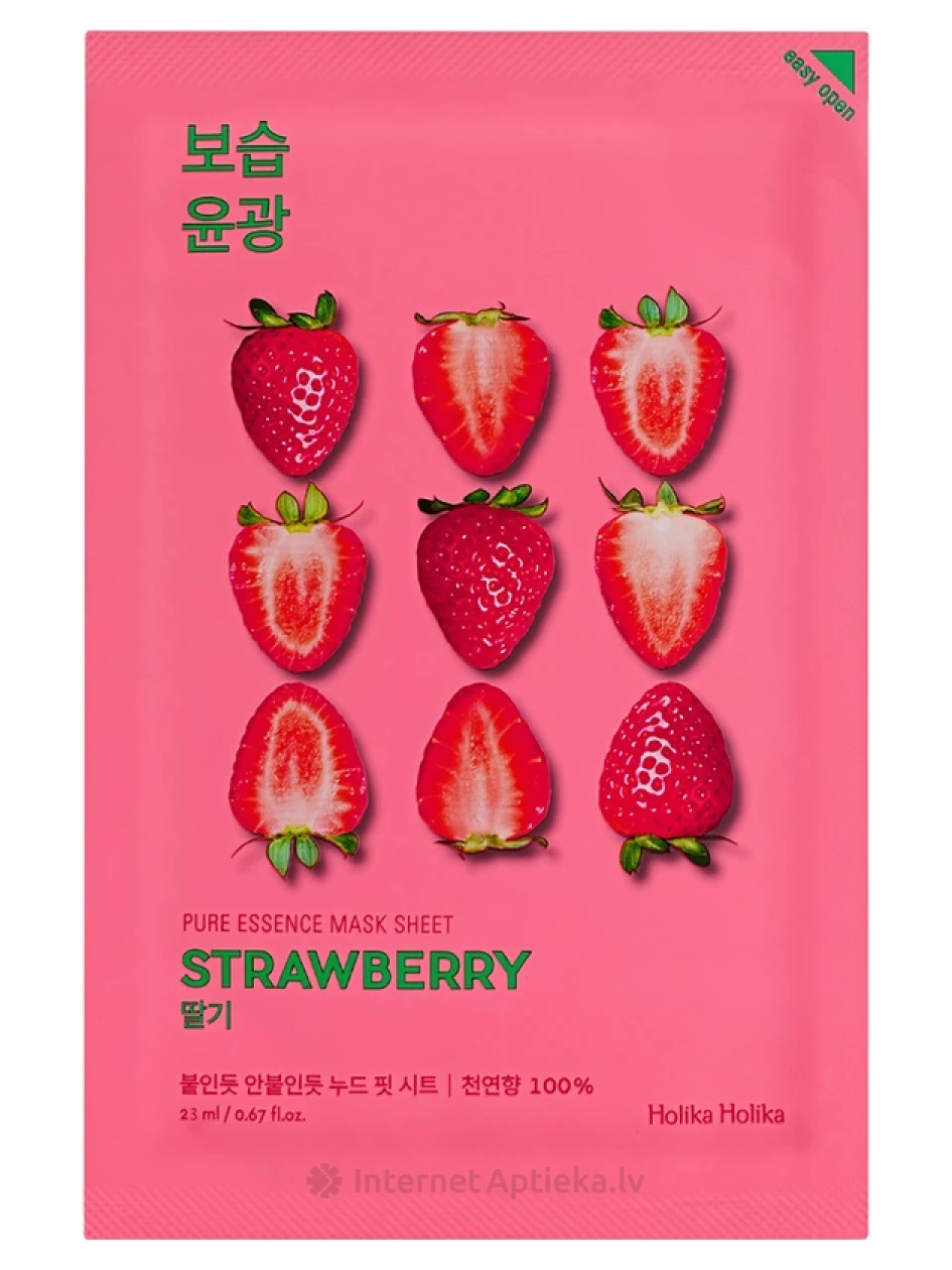Holika Holika Pure Essence Маска для лица с экстрактом клубники | internetaptieka.lv