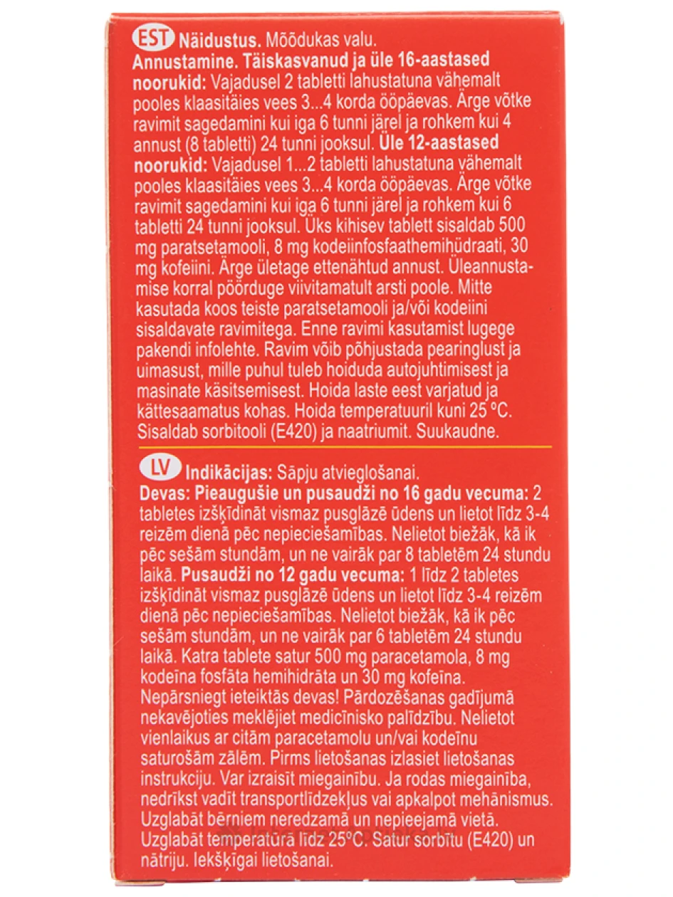 Solpadeine Soluble, 12 растворимых таблеток | internetaptieka.lv