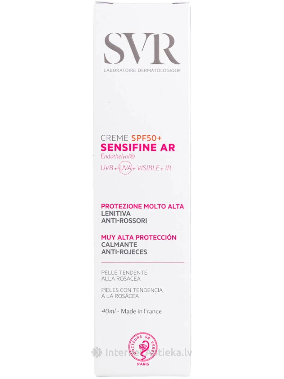 SVR SPF50+ jutīgai, alerģiskai ādai ar noslieci uz rozāciju, 50 ml | internetaptieka.lv