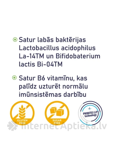 Acidolac® JUNIOR со вкусом клубники, 20 жевательных таблеток | internetaptieka.lv