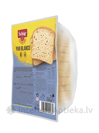 Schär Pan Blanco bezglutēna klasiska baltmaize sķēlēs, 250 g | internetaptieka.lv