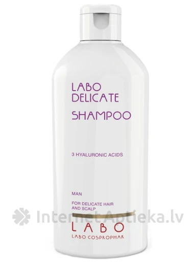 LABO DELICATE SPECIĀLS ŠAMPŪNS JŪTĪGAI GALVAS ĀDAI VĪRIEŠIEM, 200 ml | internetaptieka.lv