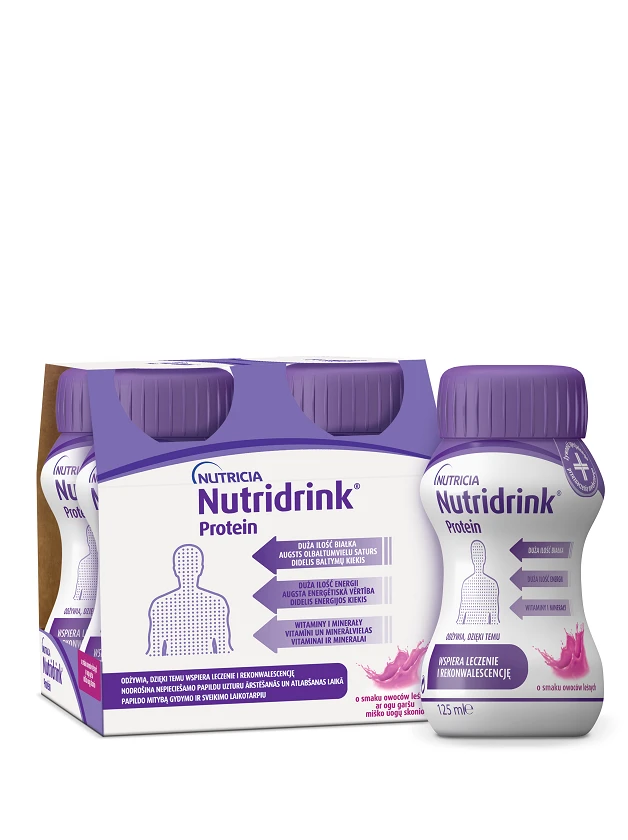 NUTRICIA Nutridrink Protein ar ogu garšu 125 ml dzēriens, 4 gab.