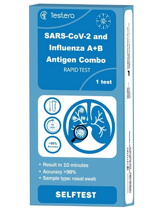 ALL TEST SARS CoV-2 un Influenza A+B antigēnu testu kombinācija